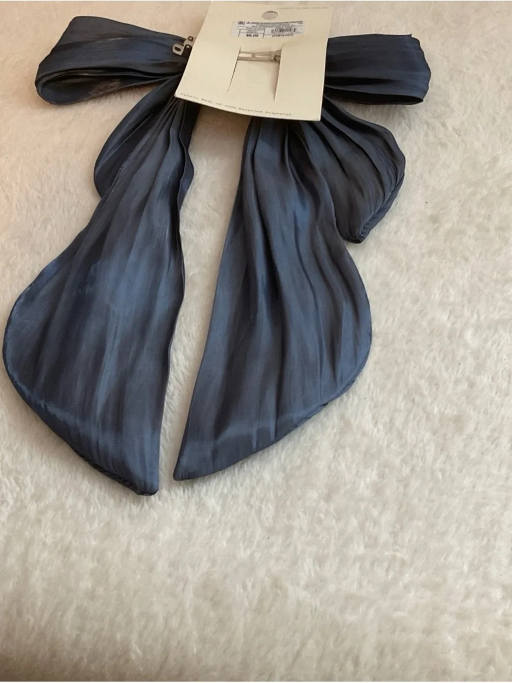 a new day Navy Satin Neck Bow Scarf Top
